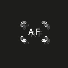 Autofocus icon - digital photo camera illustration, vector image concept