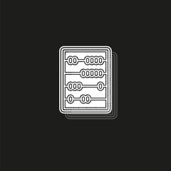 vector abacus icon, school and education icon