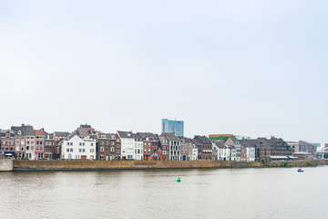 MAASTRICHT, THE NETHERLANDS - june 10, 2018: Street view of Buildings around Maastricht, Netherlands.