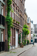 Fototapeta na wymiar MAASTRICHT, THE NETHERLANDS - june 10, 2018: Street view of downtown in Maastricht, Netherlands.