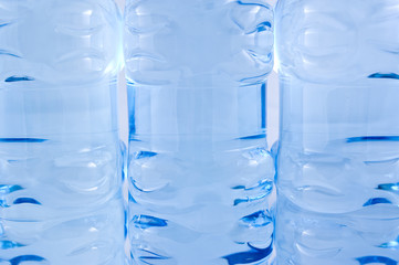 Plastic five litre water bottle isolated