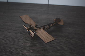 Wood toy plane