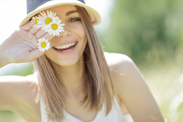 Woman with a flower 