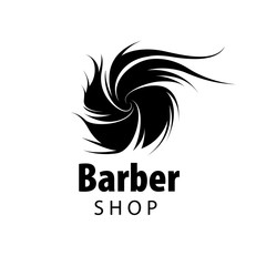 Abstract logo for hair salon. Vector illustration