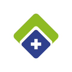 Medical and health care logo design vector template