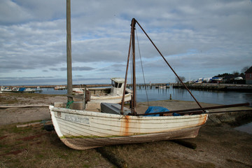 old fishing boat on the beach