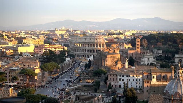 The Colosseum or Coliseum, Flavian Amphitheatre in Rome, Italy