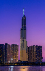 Obraz premium Landmark 81 is a super-tall skyscraper in Ho Chi Minh City, Vietnam. Landmark 81 is the tallest building in Vietnam and the 14th tallest building in the world