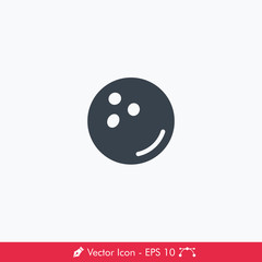 Bowling Ball Icon / Vector