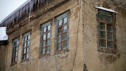 windows of an old building