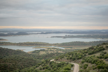 View over Alqueva Lake from Monsaraz