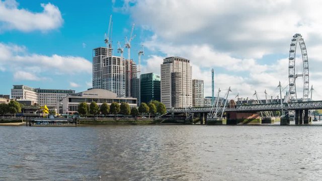 Redevelopment of London's Shell Centre. Time lapse. London, UK.