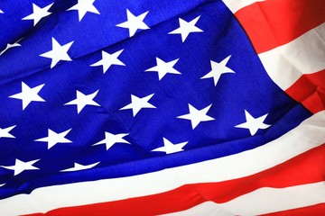 Close-up of a USA flag