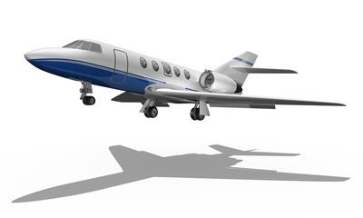3d Privatjet startet, freigestellt