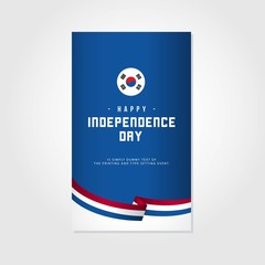Happy Korea Independence Day Vector Template Design Illustration
