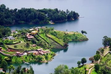 Guatape Lake (El Penol) in Antioquia, Medellin, Colombia, South America