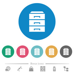 Categorize flat round icons