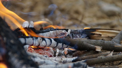 Bonfire in the mountain