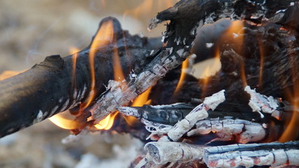 Bonfire in the mountain