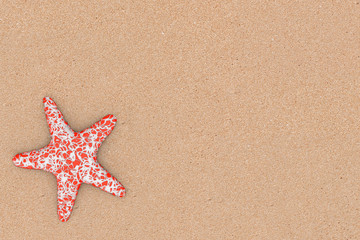 Fototapeta na wymiar Red Caribbean Starfish. 3d Rendering