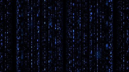 Parallax binary matrix falling code blue