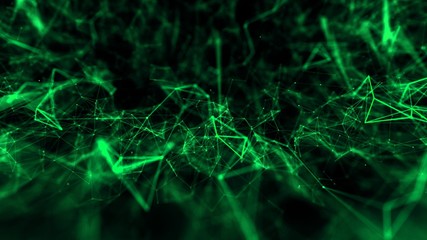 Abstract structure technology science background green