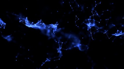 Abstract plexus atomic connections science mutation medical blue