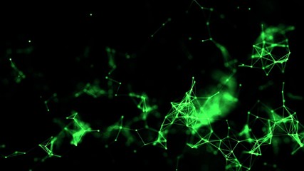 Abstract plexus atomic connections science mutation medical green