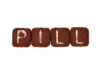 word made of biscuit