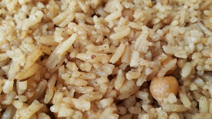 Basmati Rice Pulao or pulav with chana, or vegetable rice