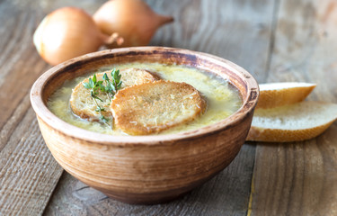 Bowl of onion soup
