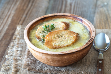 Bowl of onion soup