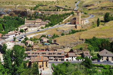 Fototapeta na wymiar Architecture of Segovia medieval city, Spain, Europe