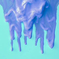 Blue paint. Spilled. Creative colours concept