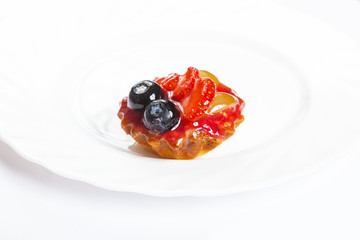 Tartlet with berries and fruits