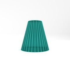 simple geometric objects truncated cone, 3d render, 3d illustration