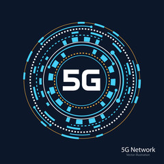 5G Technology vector .High Speed Internet .New Technologies of the Future .