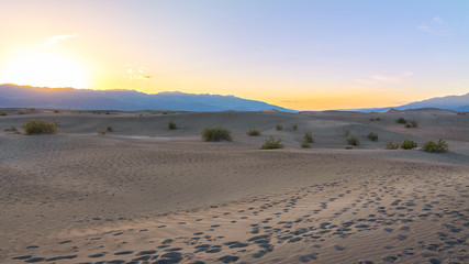 Fototapeta na wymiar Mesquite Dunes in Death Valley National Park, California, Usa