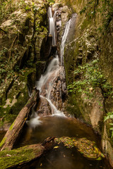 Beautiful waterfalls on the hilltop in the forest of Thailand