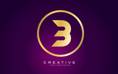 Obraz premium B Letter Gold Logo Design. Modern B Icon With Creative Golden Beautiful Monogram Design.