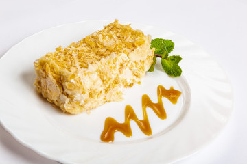 Napoleon cake with Mint