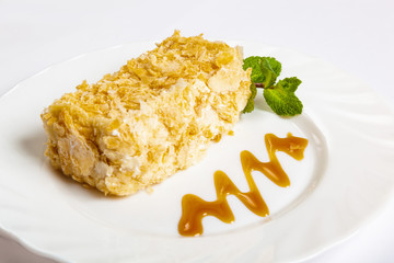 Napoleon cake with Mint