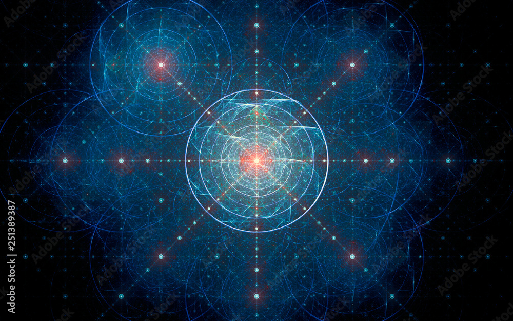 Aufkleber digital generated image in the form of abstract geometric shapes of various shades and colors for use in web design and computer graphics