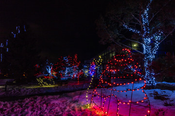 Zoo lights heralds the Christmas season, Calgary, Alberta, Canada
