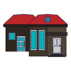 House real estate cartoon isolated