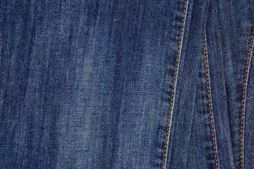 Blue jeans fabric. Denim jeans texture or denim jeans background.