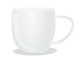 White mug. vector illustration