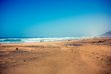 Panoramic Views of Cofete Beach in Fuerteventura