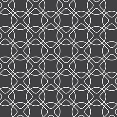 Fototapeta premium linear rounded diamond shape and circle, vector pattern