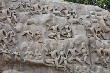 Sculptures de Mallabapuram en Inde du Sud